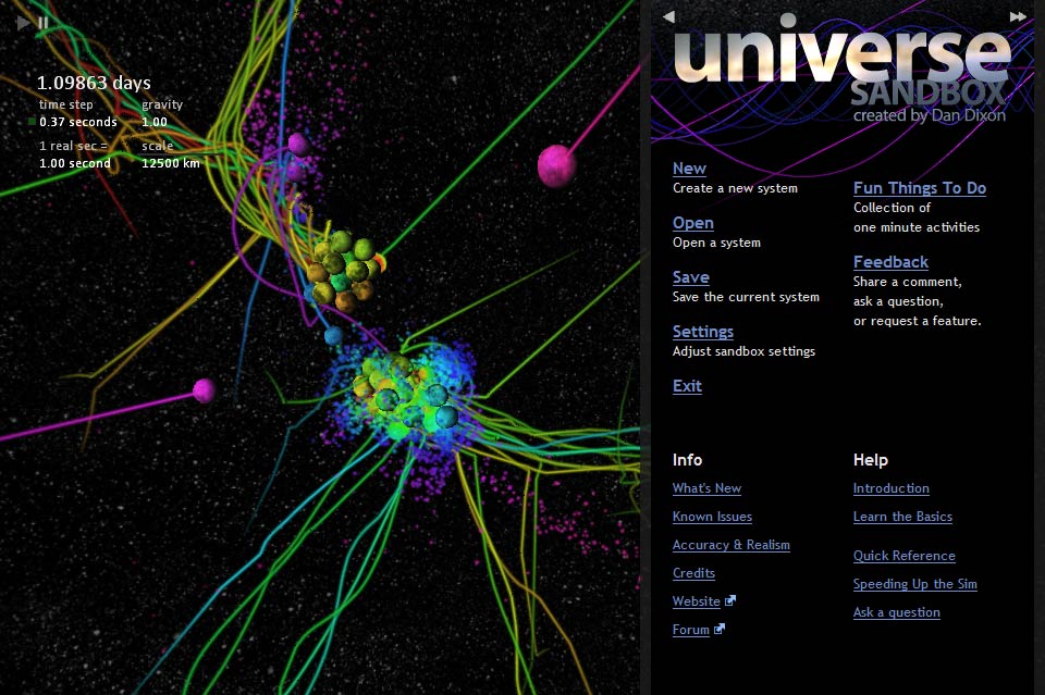 Unretouched Saturn - Screenshot from Universe Sandbox