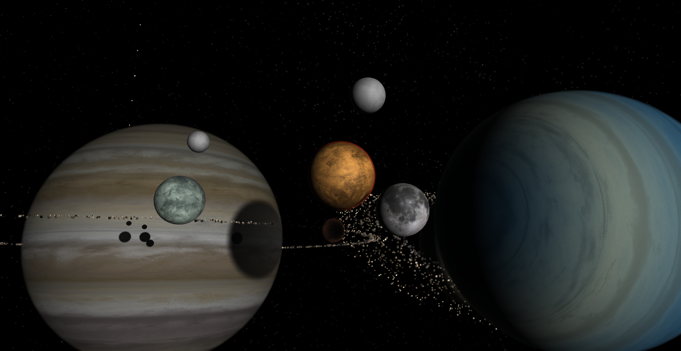 Спутники и кольца планет гигантов проект