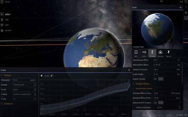 Universe Sandbox ² - Climate and Graph 2
