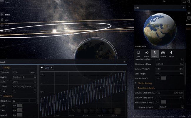 Universe Sandbox ² - Climate and Graph